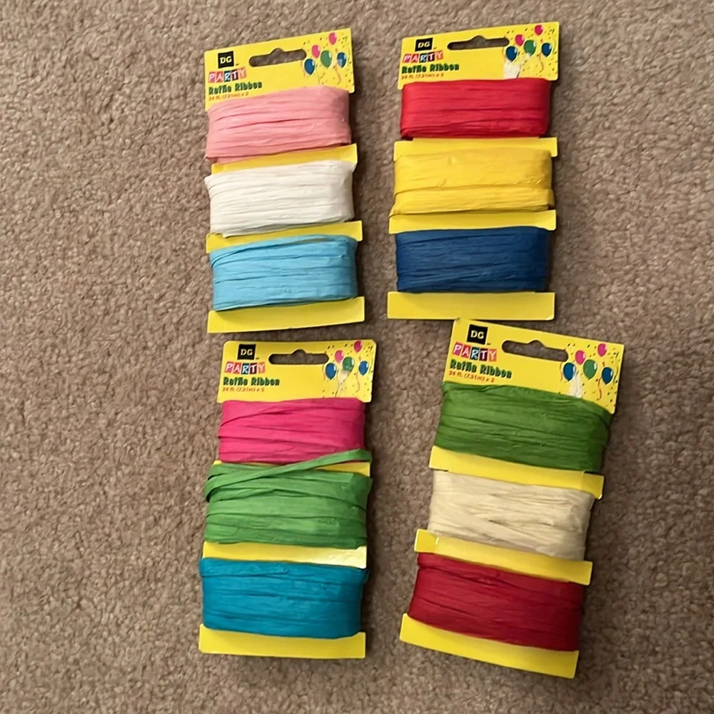 NEW Papyrus gift embellishments and raffia paper ribbon, assorted colors